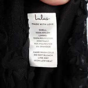 Lulus Ravishing Appeal Maxi Dress Womens Small Black Floral Applique Front Slit thumbnail 5