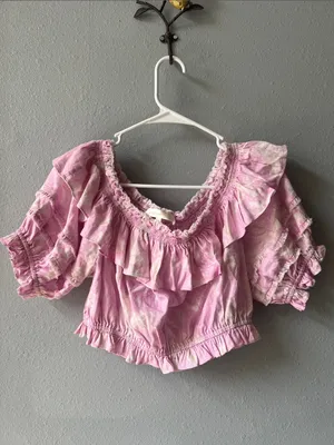 LoveShackFancy Audrille crop top thumbnail 6