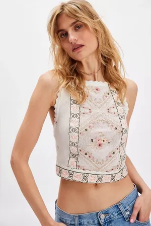 Free People Garden Party Top in Ivory XL thumbnail 1