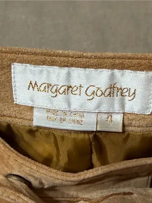 Margaret Godfrey Vintage Leather Suede Tan Pants - Size 4 thumbnail 6