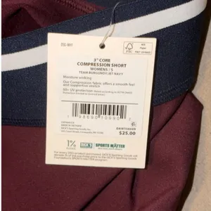 DSG Womens 3" Core Compression Shorts Burgundy Navy Blue DAW15604N Size S NEW thumbnail 6