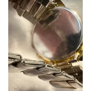 Geneva Gold Tone Rhinestone Bezel Faux‎ Chrono Quartz Analog Women's Wrist Watch thumbnail 11