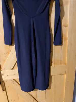 Lululemon All Aligned Ribbed Long-Sleeve Midi Dress - Purple/Grey - Size 4 thumbnail 12