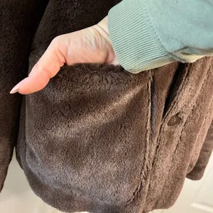 Brandon Thomas Reversible Suede Fur Jacket Women’s Small S Brown with Pockets thumbnail 10