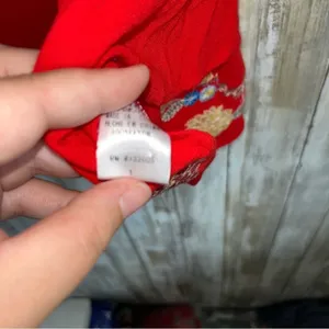 Entro Embroidered Floral Red Blouse •Large thumbnail 7