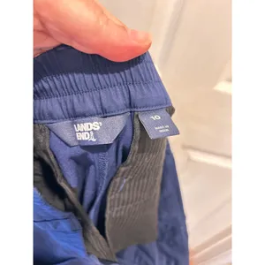 Lands End Womens Navy Blue Pleated Wide‎ Leg Chino Pants Sz 10 High Rise Stretch thumbnail 7