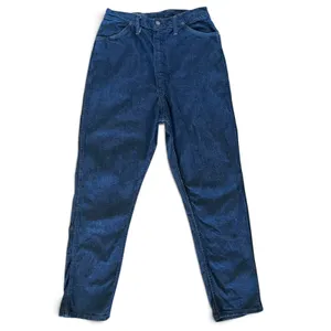 Vintage Wrangler High-Rise Tapered Straight Leg Blue Denim Jeans Made in USA L thumbnail 2