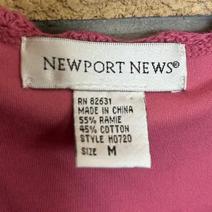 Vintage Newport News Pink Crochet Dress Festival Beach Size Medium thumbnail 2