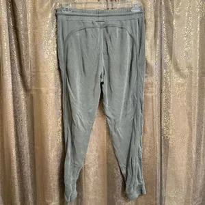 Free People Movement Back Into It Tapered Modal Olive Green Pants M thumbnail 2