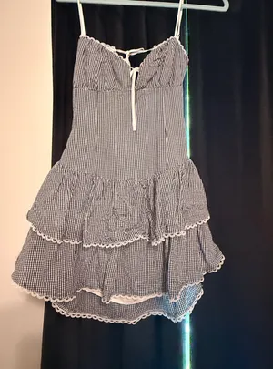 Cotton Candy LA Gingham Open Back Mini Dress thumbnail 2