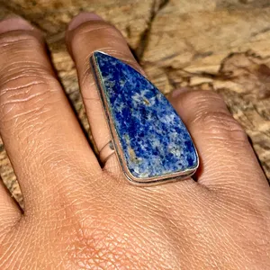 Lapis Lazuli Ring Size 5 1/4 Blue thumbnail 3