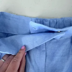 100% Linen NWT Light Baby Blue Shorts Women's Size Medium 32 inch Waist thumbnail 5