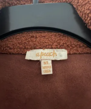 A.Peach Fuzzy Coat thumbnail 3