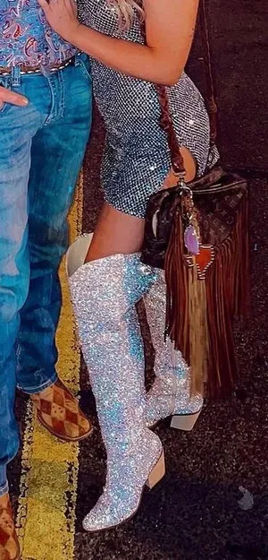 Betsey Johnson Rhinestone Boots thumbnail 1