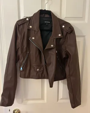 Pretty Penny Boutique Brown leather jacket thumbnail 1