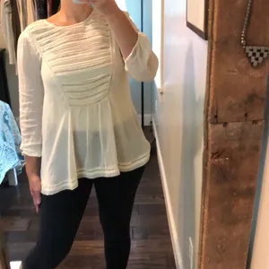 Kimchi Blue cream sheer boho blouse size large thumbnail 2