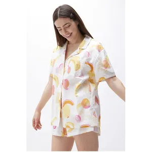 Charlie Holiday Indie Fruit Print Shirt Shorts Matching Two Piece Vacation Set thumbnail 5