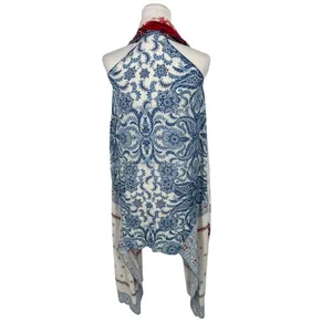 Free People Kiss The Sky Butterfly Kimono M/L Gauzy Bohemian Asymmetrical Hem thumbnail 4