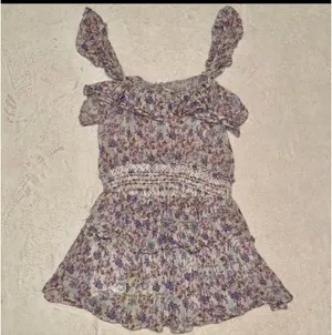 Loveshackfancy Shanely Printed Floral Mini Ruffle Dress size Medium thumbnail 6