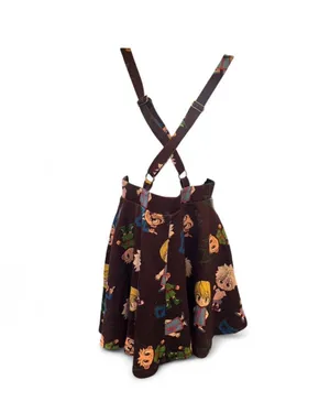 Hot Topic Hunter X Hunter Black Character Skirt With Suspenders Size M thumbnail 2