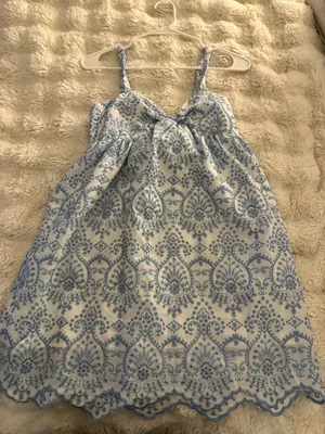 Shein Blue Floral Design Dress thumbnail 1