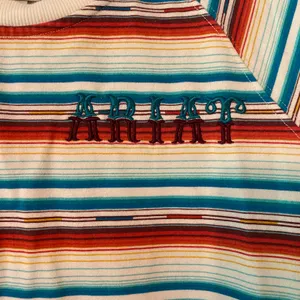 Ariat Real White Red Blue Stripe Western Sweatshirt Pullover Women's size Small thumbnail 4
