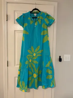 J. Marie Blue Floral Midi Dress thumbnail 3