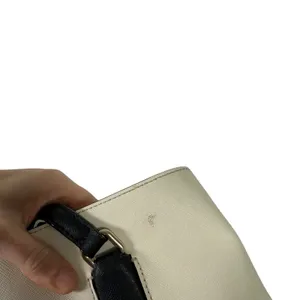 Kate Spade Evangelie‎ Satchel Crossbody Purse Cement White Black Preppy READ thumbnail 5