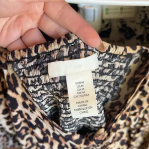 Leopard Print Milkmaid Midi Maxi Dress Mob Wife Medium H&M thumbnail 2