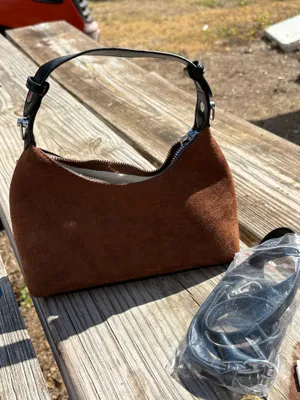 Brown Pearl Studded Shoulder/Crossbody Bag thumbnail 3