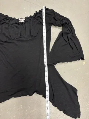 Rave Y2K Witchy Fairy Core Off Shoulders Mesh Black Blouse Womens Medium thumbnail 6