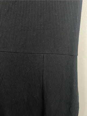Reformation Black Ribbed Cassi Knit Dress size Large thumbnail 5