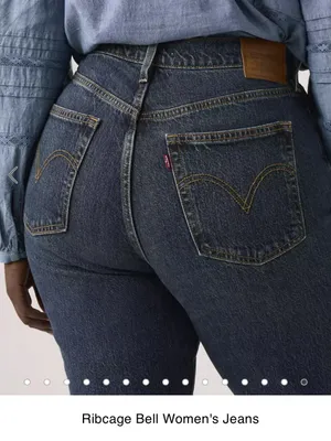 Levi’s Ribcage Bell denim jeans highest rise stretch 32 thumbnail 5