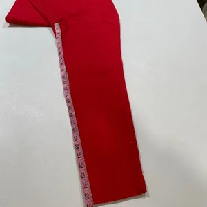 ZARA cherry/raspberry Red Straight Leg Dress Pants Size 2 High Rise Workwear thumbnail 6
