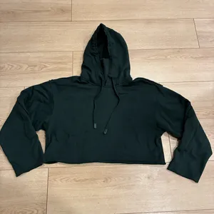 Alo Yoga Women’s Effortless Hoodie Cropped Green Cotton Blend Size S thumbnail 3