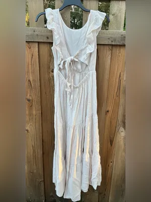 Cute Ruffle Tie-Back Maxi Dress 🌸 thumbnail 4