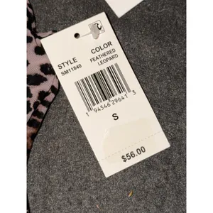 Steve Madden Womens Feathered Leopard Mesh Bodysuit SM11840 Brown Animal Sz S thumbnail 6