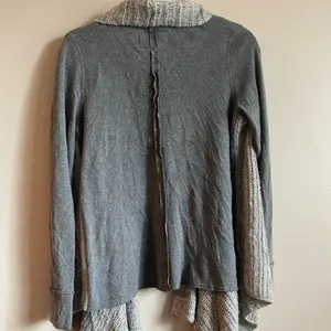 ‎Saturday Sunday gray long line open cardigan thumbnail 7