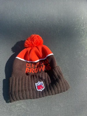 Cleveland‎ Browns '15 Sport Knit beanie nfl winter hat brown orange pompom thumbnail 3