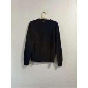 Quince 100% Mongolian Cashmere Sweater Navy Blue L Crewneck Pullover Minimalist thumbnail 2