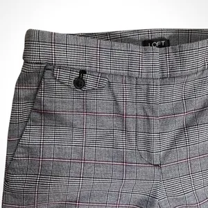 LOFT Glen Plaid Check Wide Leg Trousers thumbnail 8