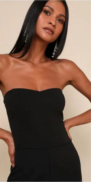 LULU's Sexy Chic Elegant Wedding Special Event Prom Sophisticated Jumpsuit thumbnail 1