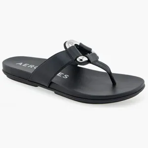 NEW Aerosoles Fallon Harness Sandal (Women) 9.5M, BLACK PATENT FAUX LEATHER thumbnail 2