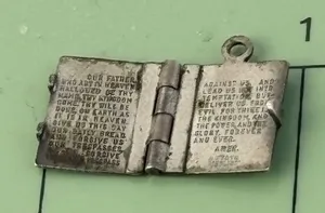 Antaya Vintage 925 Sterling Silver Lord'S Prayer Bible The Good Book-2.55 Grams thumbnail 1
