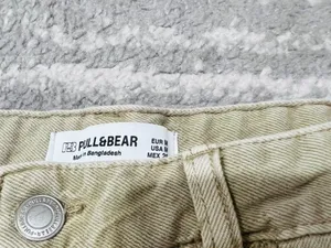 Pull&Bear Khaki Cargo Mini Skirt Size M Y2K Utility thumbnail 3
