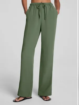 SPANX CarryOn Pant Wide Leg Drawstring Eucalyptus Green size Large thumbnail 2