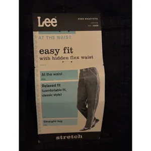 Lee Easy Fit Straight Leg Jeans Black Hidden Elastic Waistband NWT‎ 12M Stretch thumbnail 5