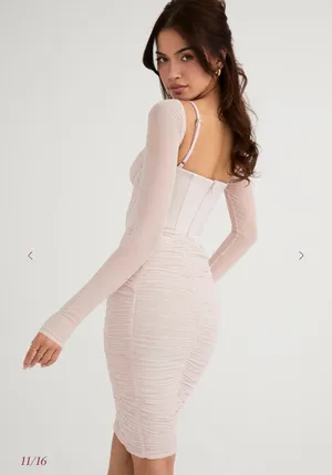 House of CB Freyja Crystal Gathered Corset Dress thumbnail 6
