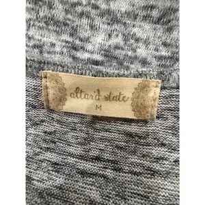 Altar'd State Gray‎ Marl Knit Asymmetrical Button Dress Medium Skater Grunge thumbnail 8