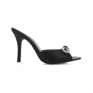 NIB Billini Leilah Bow Heel in Black‎ Satin Sz 7 thumbnail 6